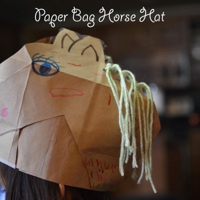 Paper Bag Horse Hat Kids Craft