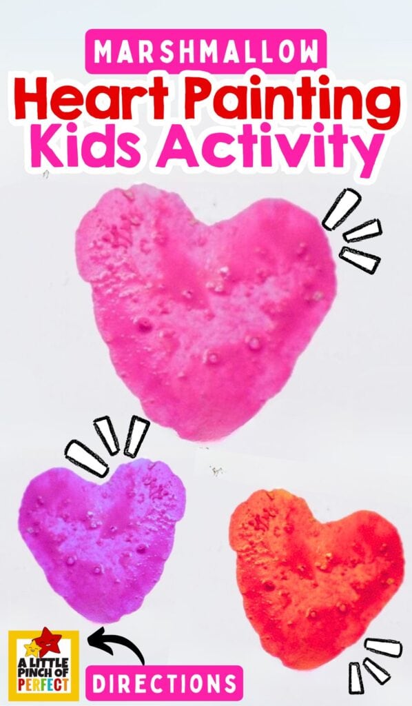 Marshmallow Heart Painting Kids Activity: Cute for Valentine's Day