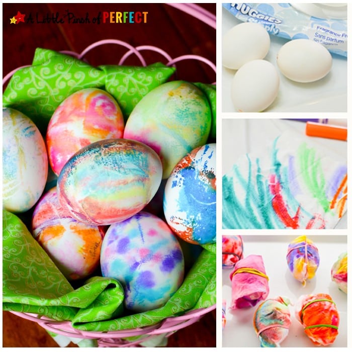 No Mess Easter Egg Decorating Method for Kids Using Markers: Easy for kids of all ages including toddlers and preschoolers, and the eggs turn out beautiful.