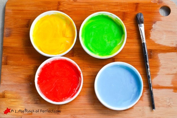 2 Ingredient Edible Paint Recipe (Toddler Safe)