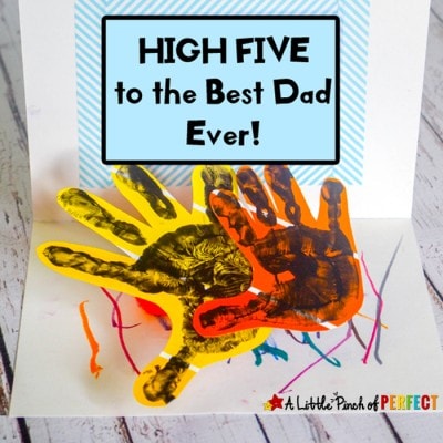 Give Me A High Five Handprint Father’s Day Card