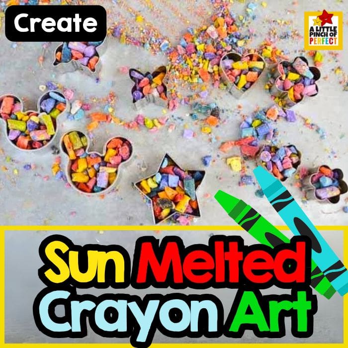 Sun Melted Crayon Art for Kids &ndash; Easy Outdoor Process Art with a Science Twist