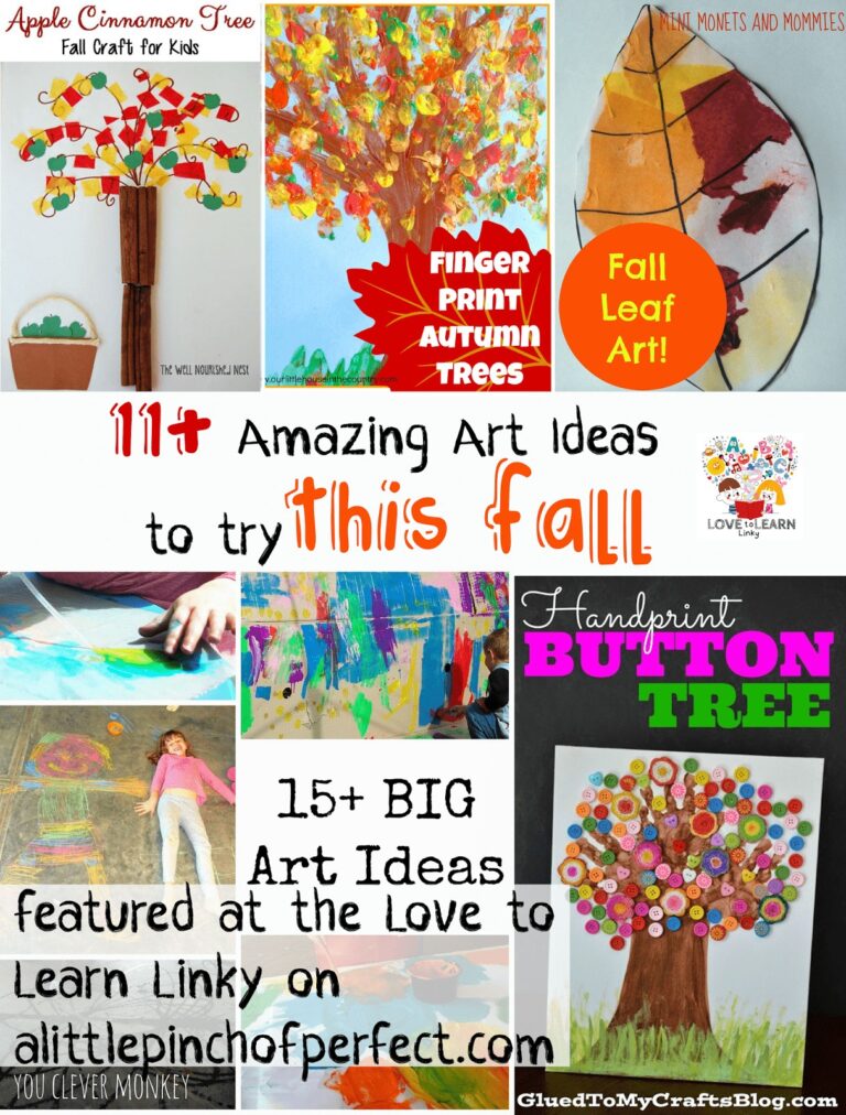 Letter of the Week A-Z Series: A is for Art & 11+ Amazing Art Ideas to Try This Fall (Love to Learn Linky #7)