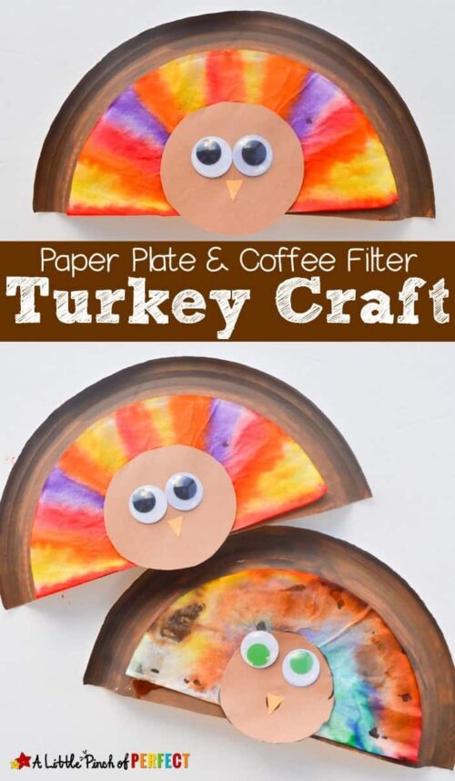 Coffee Filter Turkey Craft for Kids
