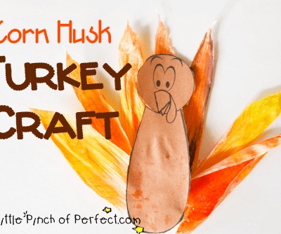 Turkey Craft with Corn Husk Feathers
