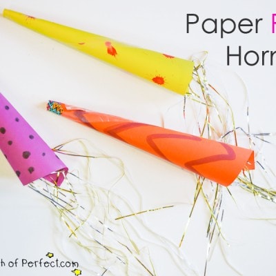 Easy Kid Craft: Paper Party Horns