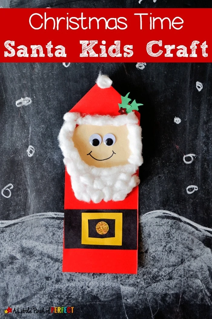 Paper Santa Kids Craft: Easy to make with kids for a Merry Christmas