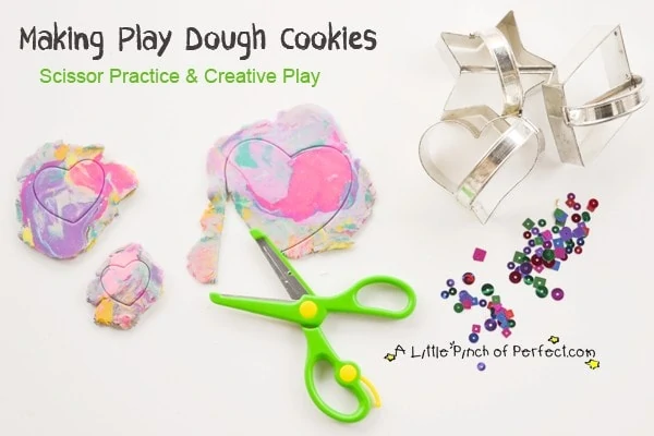 Making Play Dough Cookies: Scissor Practice & Creative Play