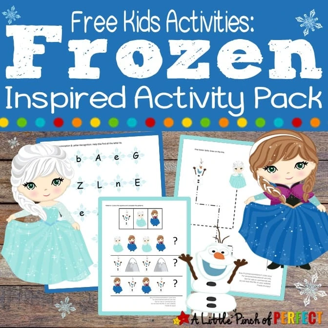 Disney Frozen Inspired Childrens Activity Pack full of free printables (#printables #disney #frozen #kidsactivity)
