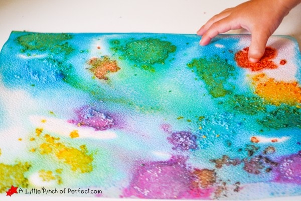 Process Art: Colored Salt Painting For Kids