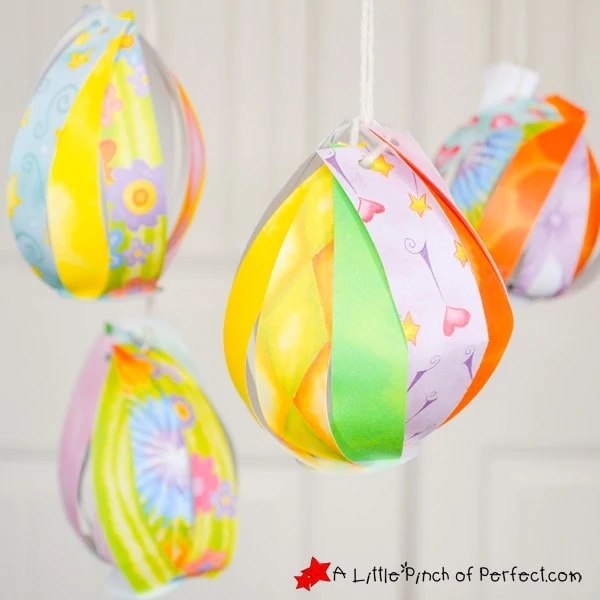 Pretty Paper Easter Egg Craft for Kids