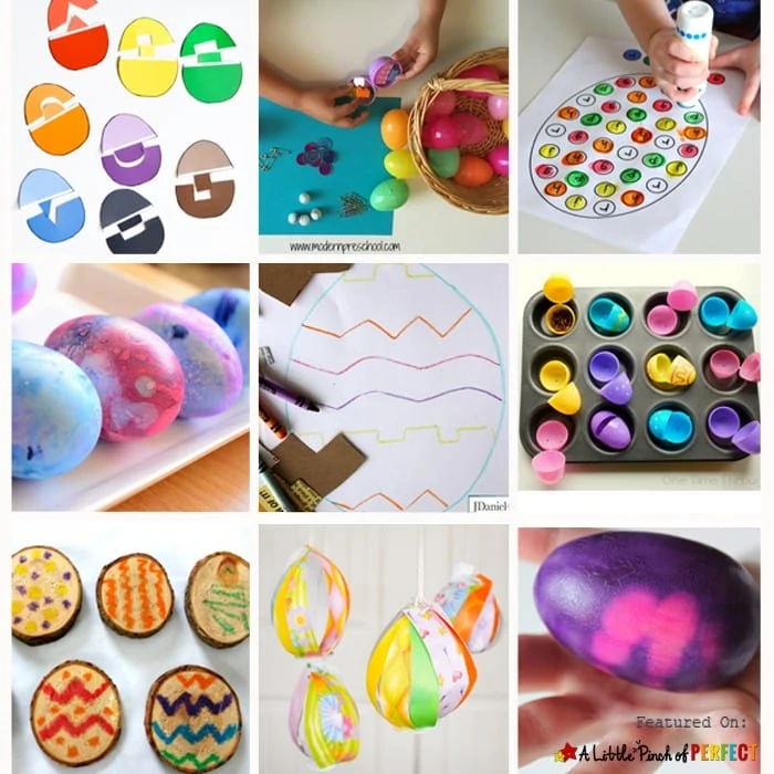 Easter Egg Crafts and Activities for Kids to learn, create, and play.