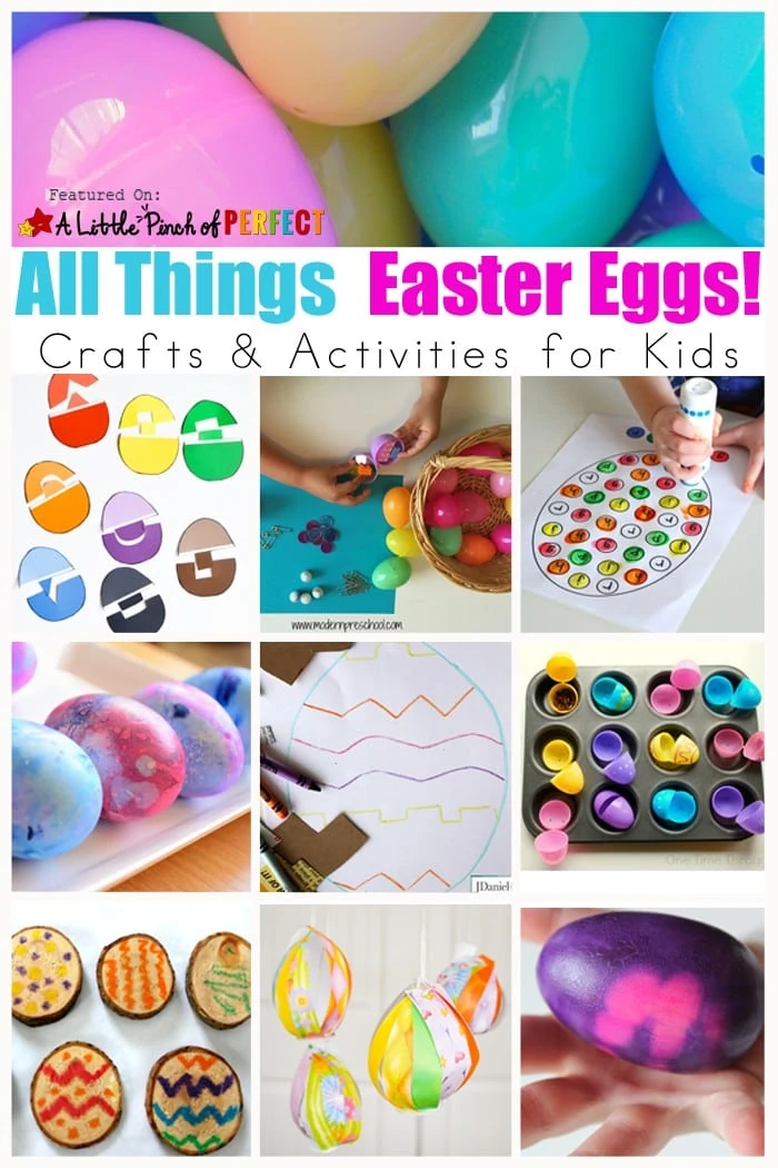 Easter Egg Crafts and Activities for Kids to learn, create, and play.