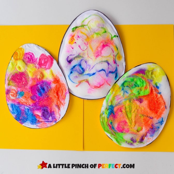 Puffy Paint Easter Egg Craft for Kids + Free Template