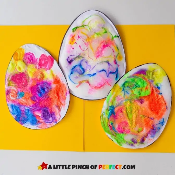 Puffy Paint Easter Egg Craft for Kids + Free Template