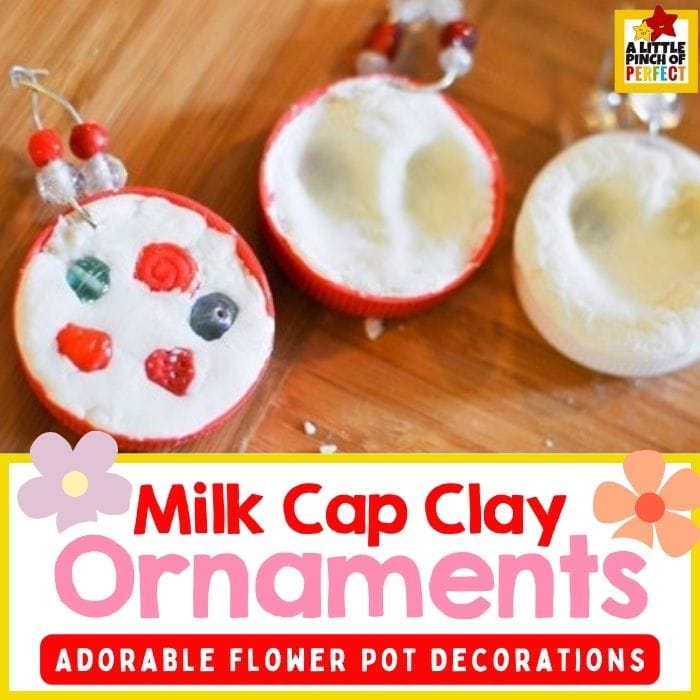 DIY Milk Cap Clay Ornaments: Adorable Flower Pot Decorations for Kids