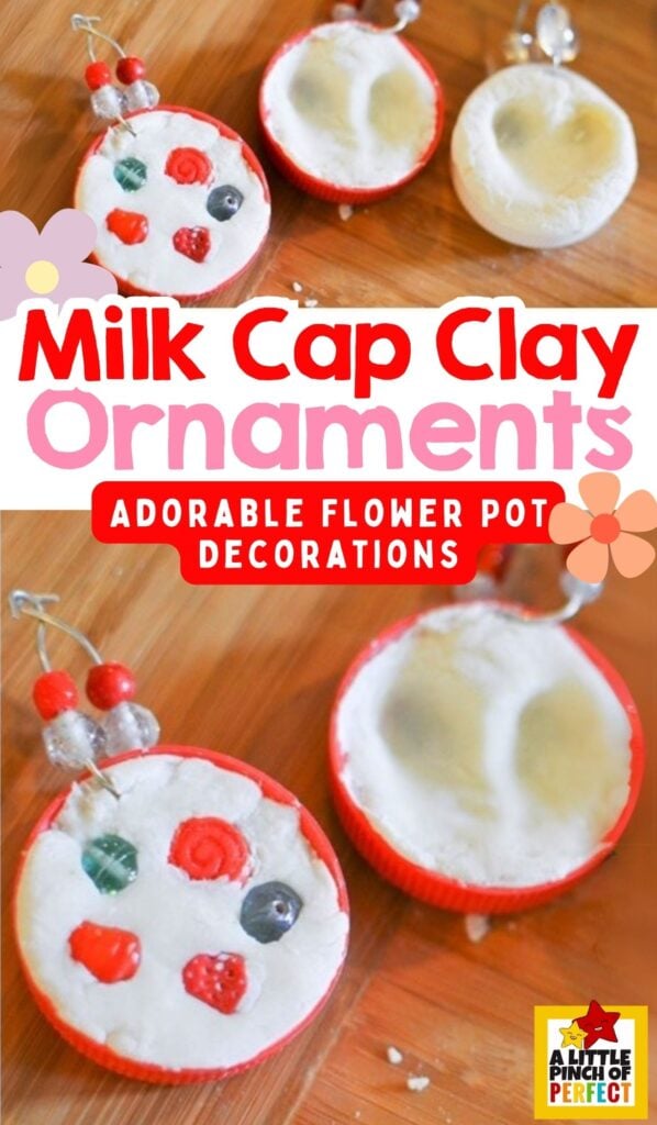 DIY Milk Cap Clay Ornaments Adorable Flower Pot Decorations for Kids