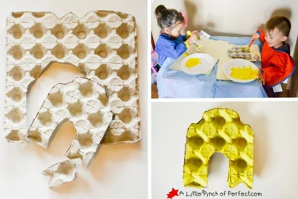 Beehive & Bumble Bee Recycled Egg Carton Craft