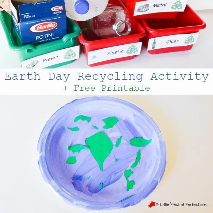 Earth Day Recycling Activities for Kids + Free Printable
