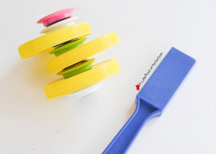 Science Exploration Activity for Kids: Magnets & Plastic Lids