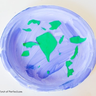 Paper Plate Earth Craft for Kids + Free Printable