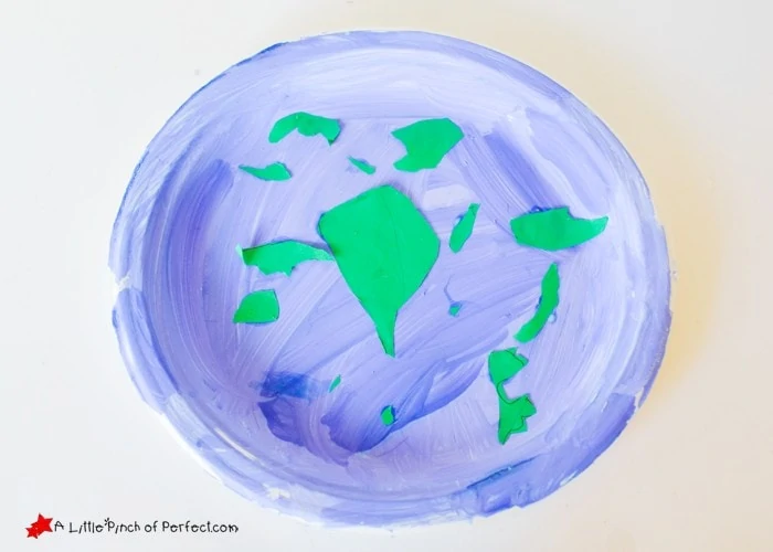 Paper Plate Earth Craft for Kids + Free Printable