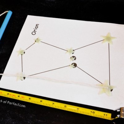 How to Make a Hanging Glow in the Dark Star Constellation Craft + Printable