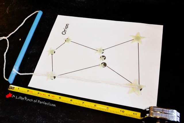 How to Make a Hanging Glow in the Dark Star Constellation Craft + Printable