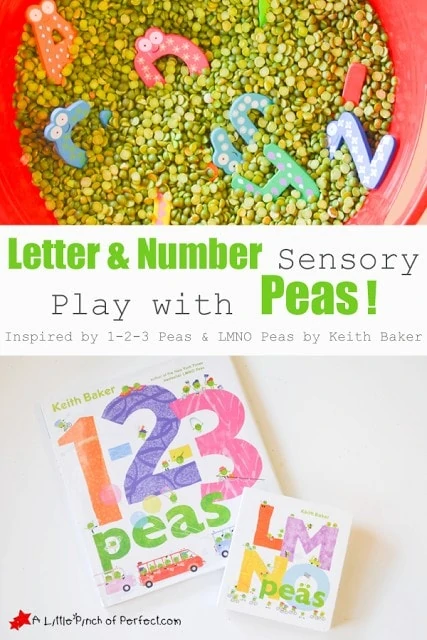 P is for Peas: crafts, activities, and printables for preschoolers and toddlers inspired by two of our favorite books, LMNO Peas   and 1-2-3 Peas by Keith Baker.