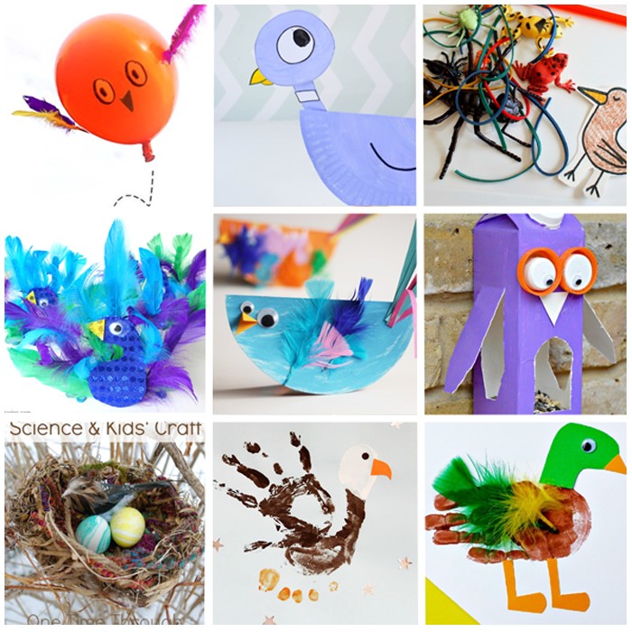 Bird Crafts & Activities for Kids: Bird themed activities like bird seed slime (it's so cool looking!), bird science activities (let's learn!), and bird crafts including a peacock, duck, and eagle. 