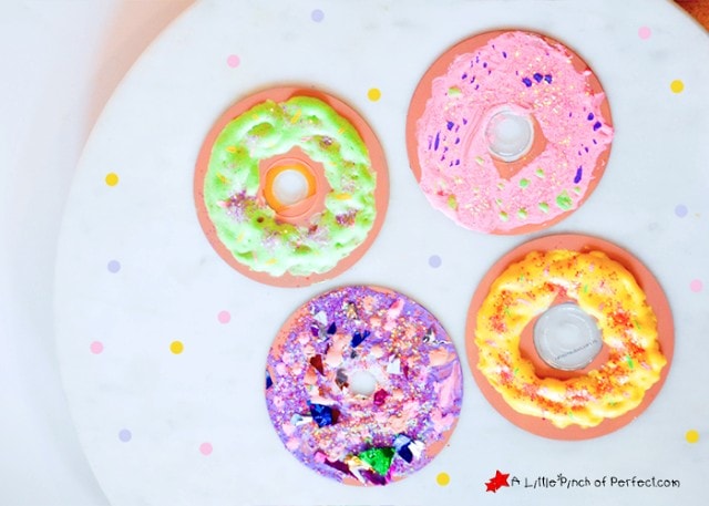 Adorable Recycled CD Doughnut Craft for Kids
