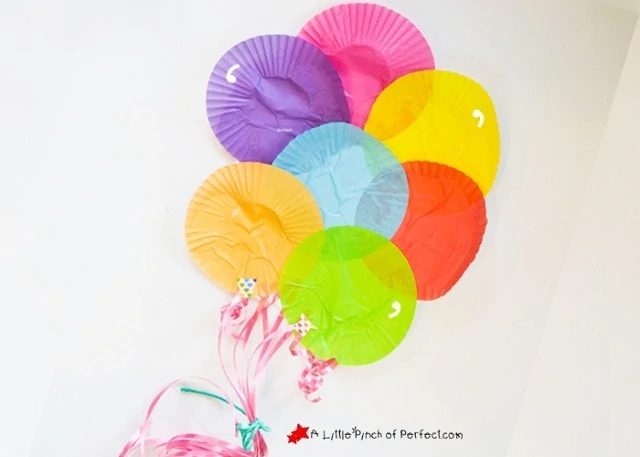 Adorable Cupcake Liner Balloon Craft for Kids