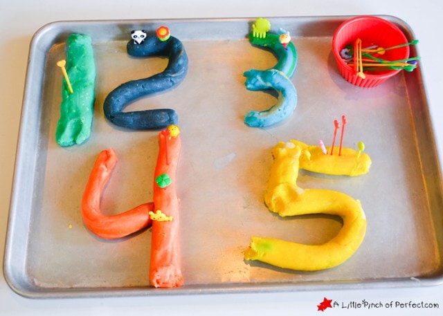 Fun Numbers and Counting Activity with Play Dough