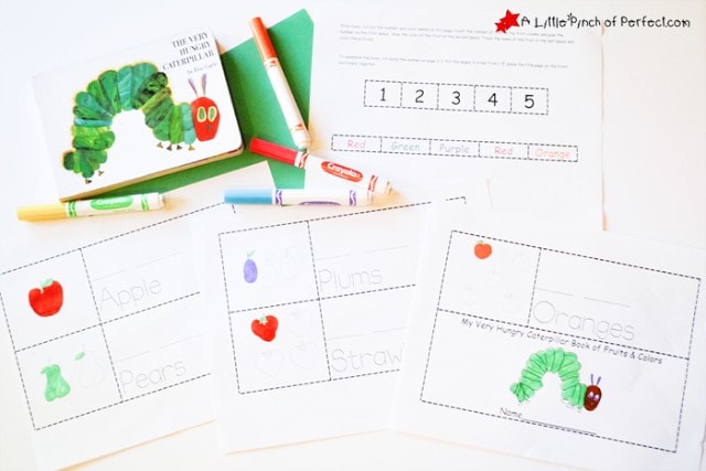 The Very Hungry Caterpillar Printable Color-Write-Read Book
