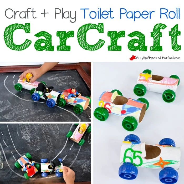 Toilet Paper Roll Car Craft A Little Pinch of Perfect square copy