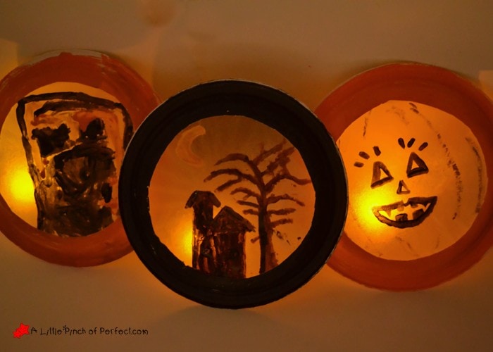 Glowing Halloween Luminaries: Easy Paper Plate and Coffee Filter Craft for Kids
