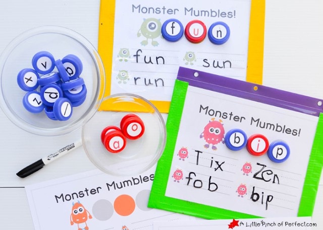 Monster Mumbles Phonics Game and Free Printable to Make Learning Fun!