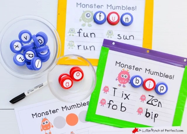 Monster Mumbles Phonics Game and Free Printable to Make Learning Fun!