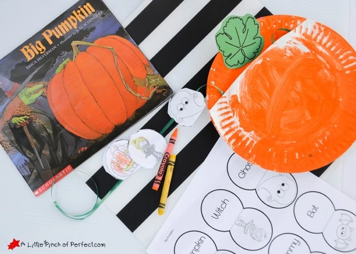 Big Pumpkin Storytelling Paper Plate Craft and Free Printable Template