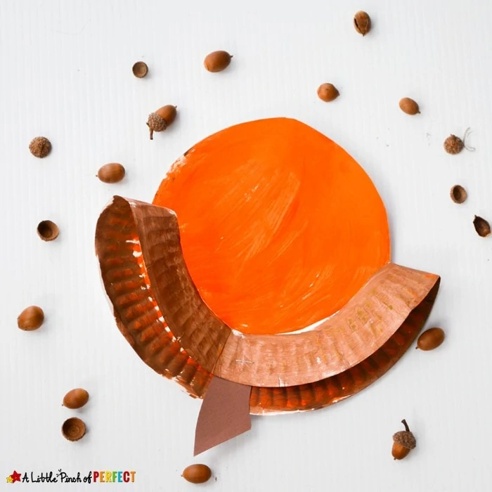 Paper Plate Acorn Craft for Kids Perfect for Fall