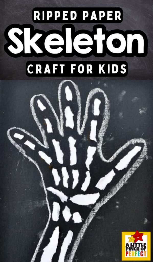 Make a spooky torn paper skeleton craft for kids! Easy Halloween art activity using ripped paper &ldquo;bones&rdquo;&mdash;fun, creative, and perfect for all ages.