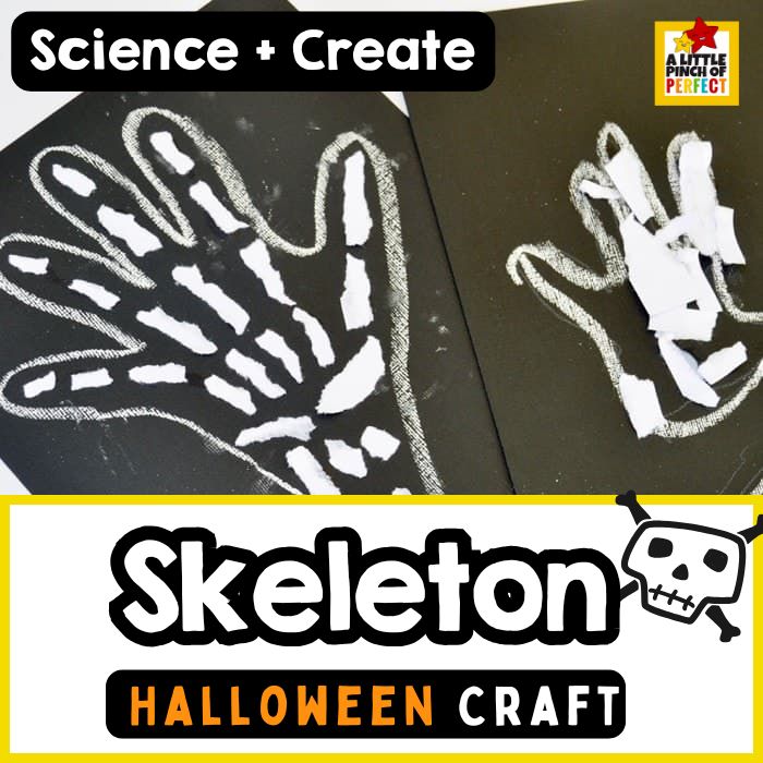 Skeleton Bones Ripped Paper Craft for Kids of all Ages
