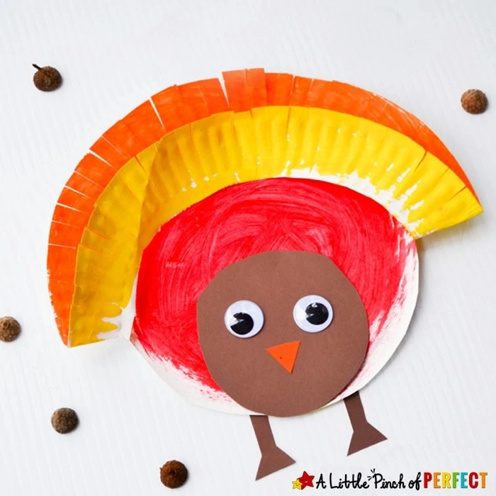 Painted Paper Plate Turkey Craft to Make for Thanksgiving with Kids