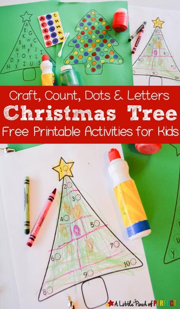 Christmas Tree Free Printable Activities for Kids - A Little Pinch of ...