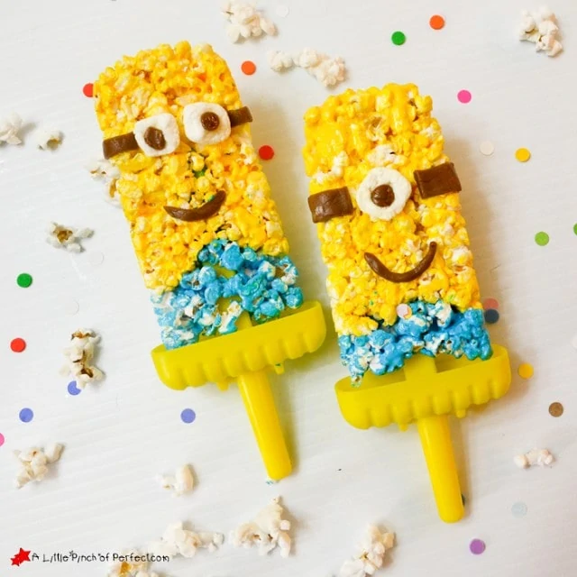 WHAAAT? How to Make a Minion Popcorn Treat on a Stick
