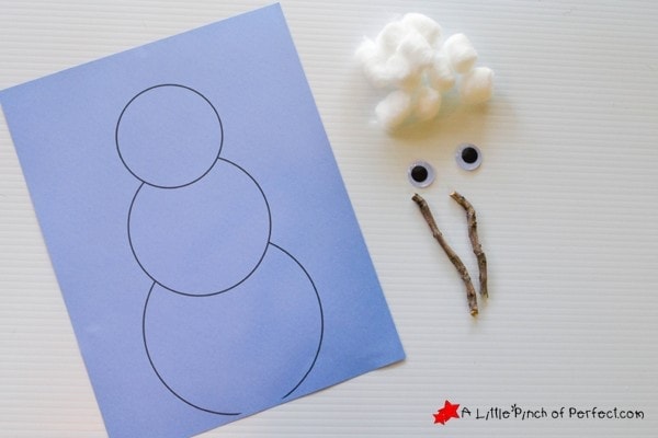 get instructions on how to make our cute cotton ball snowman craft