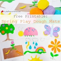 Free Printable: Spring Play Dough Mats for kids to get creative with
