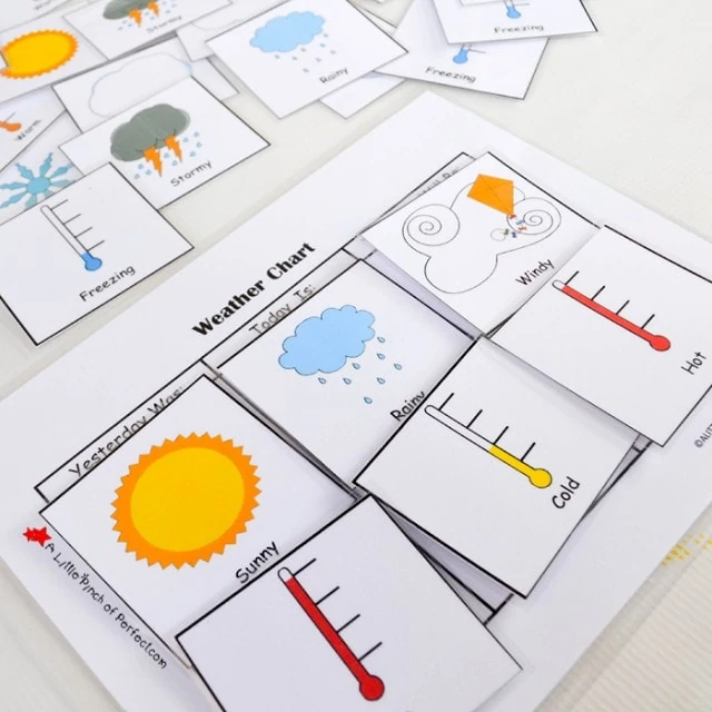 Free Printable Weather Chart for Home or School