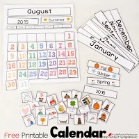 Free Printable Interactive Calendar perfect for school or home