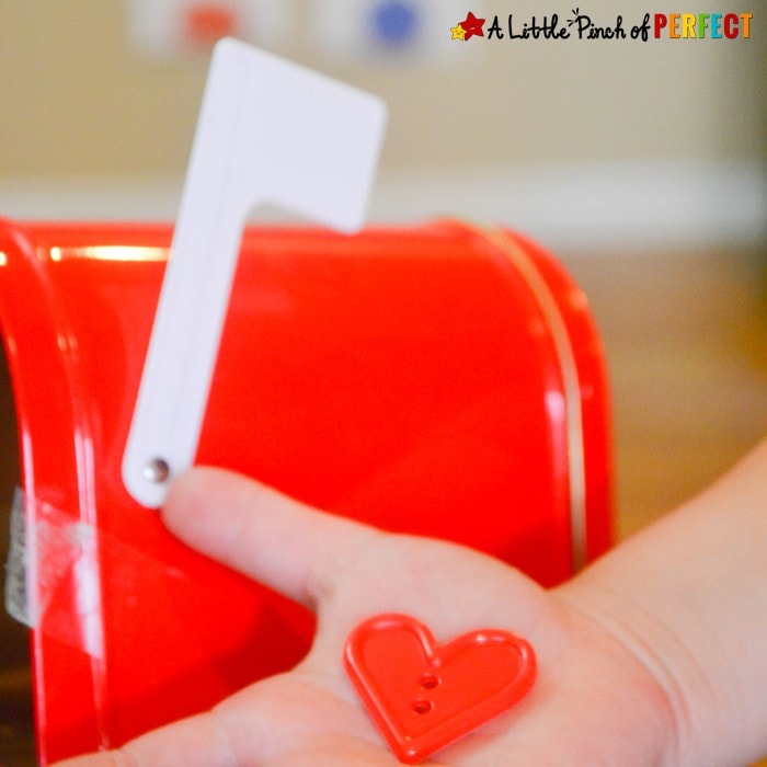 Shapes Sort Mailbox Activity: There is something irresistibly fun about opening a mailbox and finding something inside. Use different types of objects like buttons, toys, letters, numbers, and shapes to match any learning theme. 